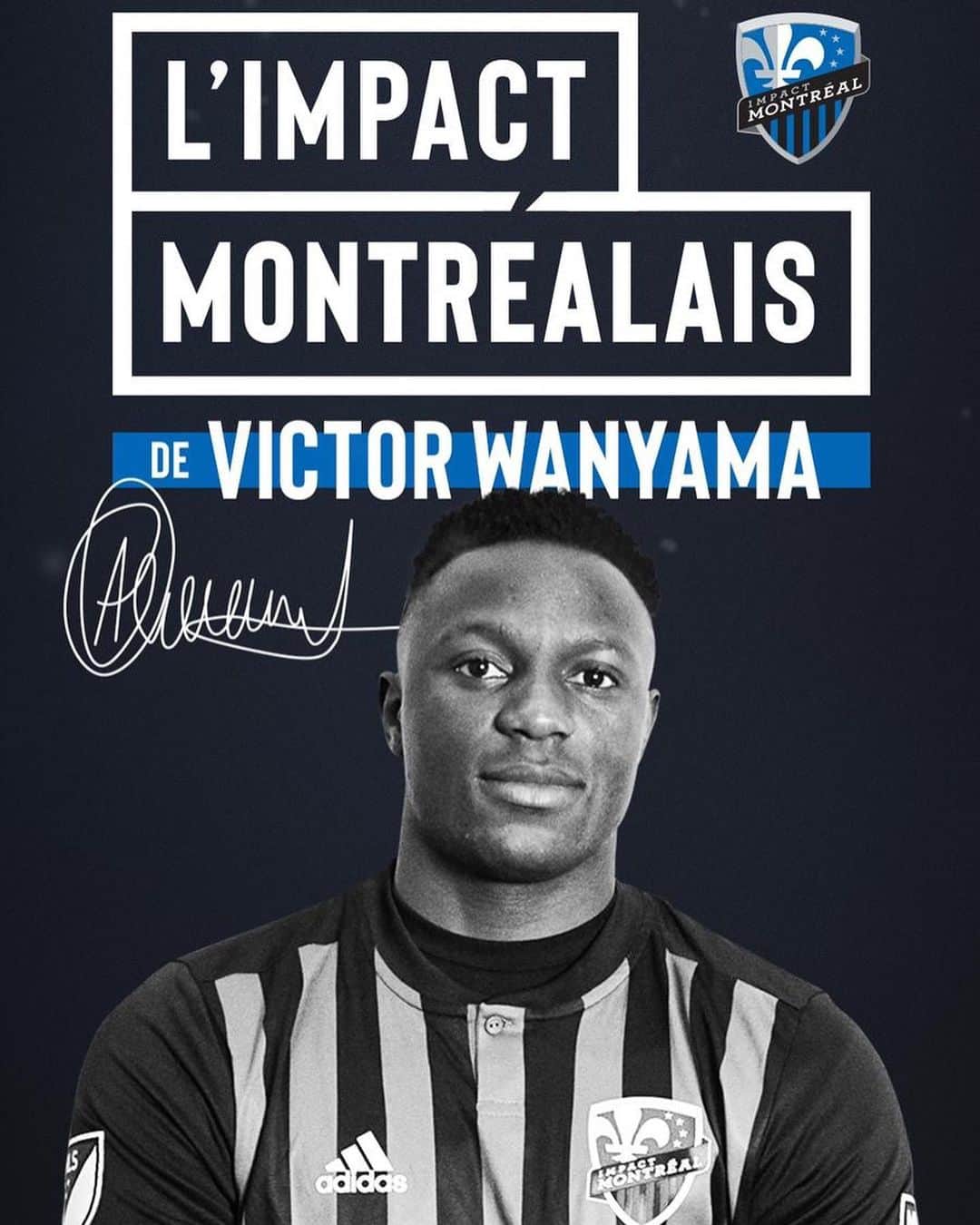 ビクター・ワニアマさんのインスタグラム写真 - (ビクター・ワニアマInstagram)「The lion is coming to MLS! 🦁 I’m really happy to join an exciting club like @impactmontreal Impact. I think the Saputo family, Thierry, and the management at Montreal have a great plan in place and I am hoping I can make a great contribution to the success of this project. 💙🖤🤍」3月4日 9時53分 - victorwanyama