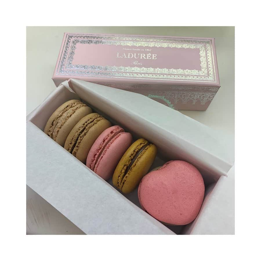 森田彩花さんのインスタグラム写真 - (森田彩花Instagram)「LADUREE💛❤️💜 ． 先月梨奈ちゃんがフランスのお土産 を届けてくれましたっ🥺💓 ． 美味しく頂きました😋ぁりがみ😋 マカロンだぃすき😈💗 ． #遅めの更新 #お土産 #マカロン #ラデュレ #laduree @yamarina_1210 #コメよろ #いいねよろ」3月4日 20時33分 - ayaka_morita0529