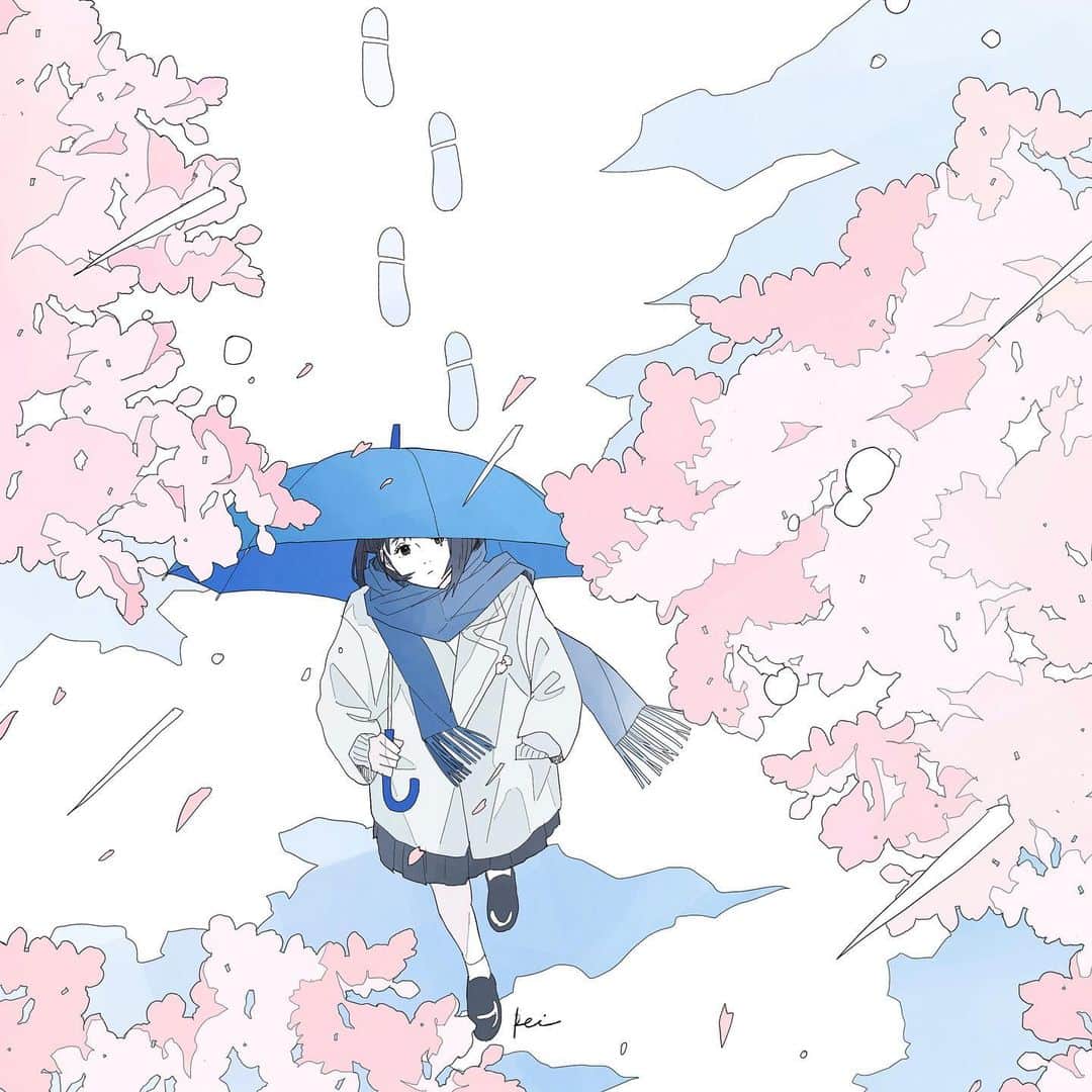 のインスタグラム：「snow blossom﻿ ﻿ ---------------------------------﻿ ﻿ 3月のカレンダー壁紙になります(3枚目)！﻿ ぜひスクショして使っていただけたら嬉しいです🎄﻿ ﻿ (高画質をお求めの方はストーリー、又はtwitterからどうぞ！)﻿ ﻿ ---------------------------------﻿ ﻿ #illustration #artwork #drawing」