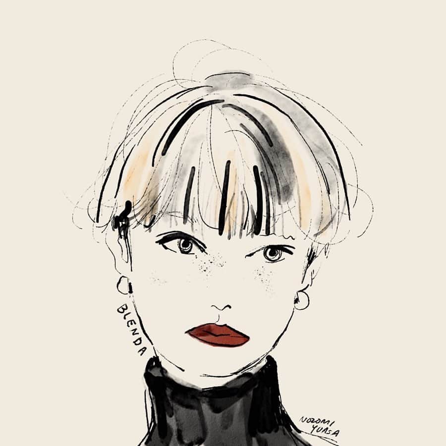 のインスタグラム：「ㅤㅤㅤ My friend @joetonozomi drew my portrait! Truly a dream come true😍 ㅤㅤㅤ 追記 NZに住む彼女とは、いつも距離も時間も超えて 様々なことを深く語っている。 「こう思うんだ」「そっか、わたしはこうだな」 をお互いに伝えられる人。 彼女と話すのは楽しくて仕方ない。 世の中のことを考えつつも、 リベラルでフラットな捉え方をしていたり ある意味ドライな部分もあったり それがわたしにとってもすごく心地よいのだ。」