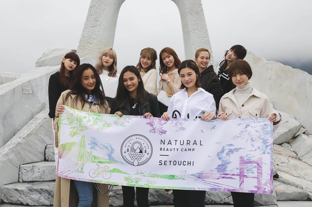 のインスタグラム：「✨ Natural Beauty Camp2020 in SETOUCHI  初めての瀬戸内エリア🌸 今回はMBS番組「カワイイジャパンダ」メンバーも参戦です  #naturalbeautycamp  #ナチュラルビューティーキャンプ  #JR西日本  #せとうちパレット」