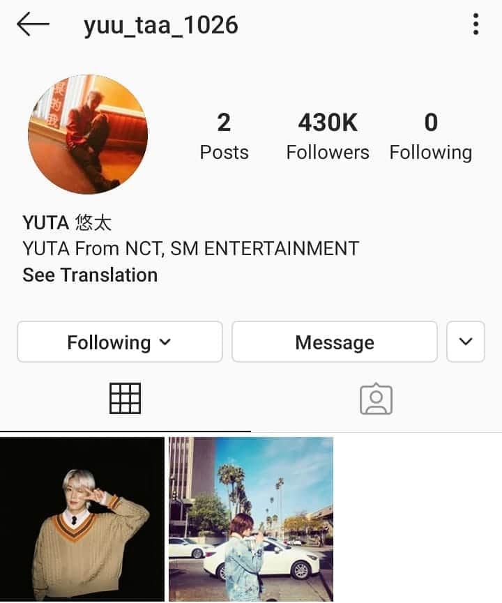 中本悠太（YUTA）のインスタグラム：「Finally!!! Yuta's official instagram account!!🥳🥳🥳🥳」