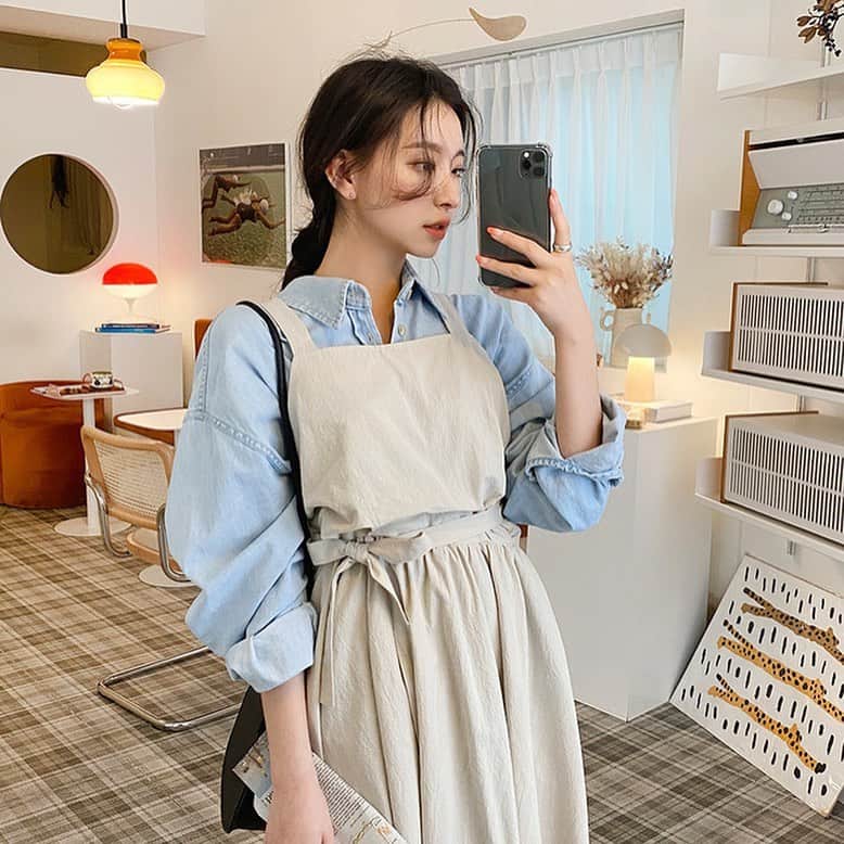 Chuuのインスタグラム：「데님셔츠의 매력💙 츄멤님들~good night💓 #chuuseoul」