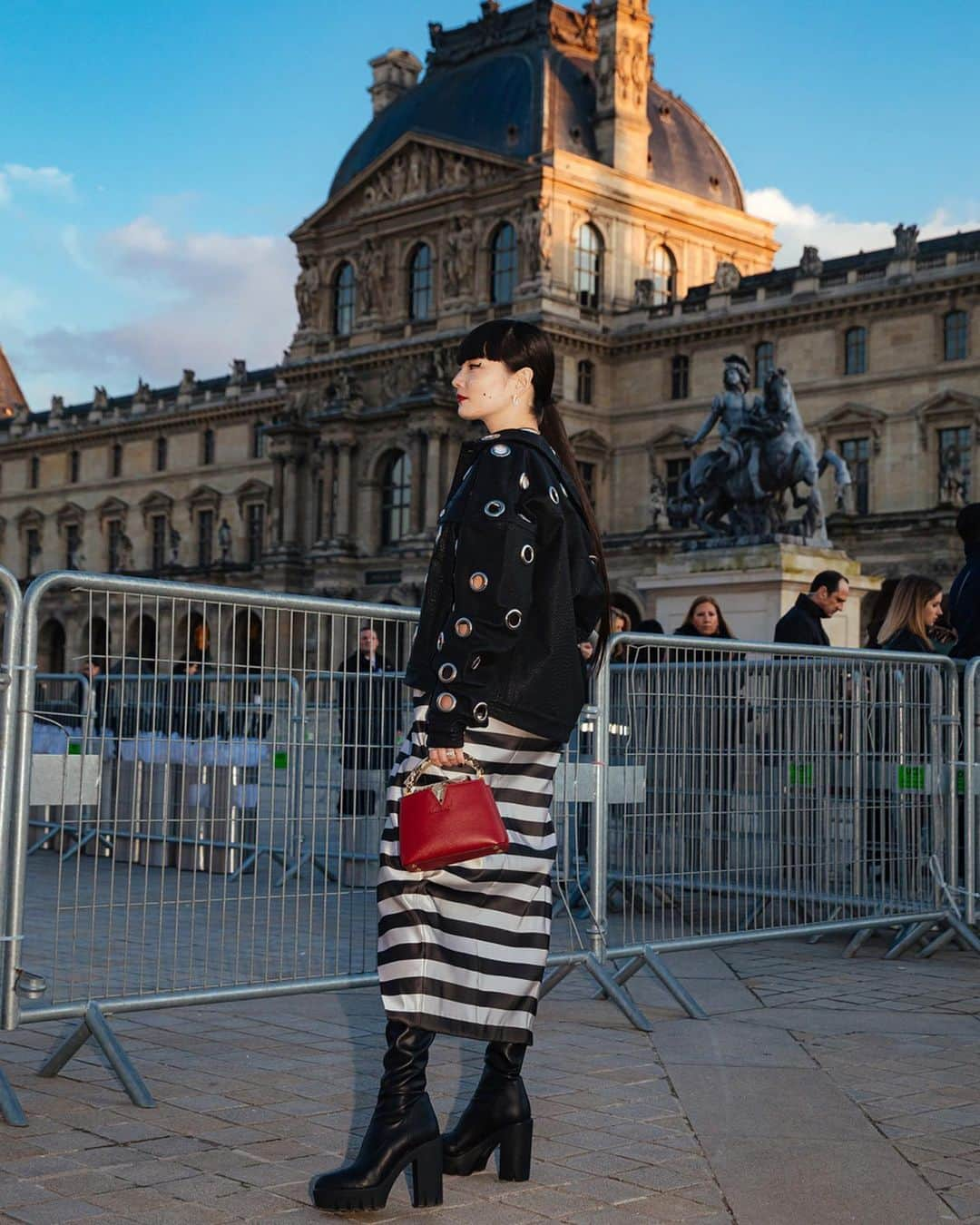 秋元梢さんのインスタグラム写真 - (秋元梢Instagram)「⚫️LOUIS VUITTON⚪️ #pfw #louisvuitton」3月5日 2時57分 - akimoto_kozue