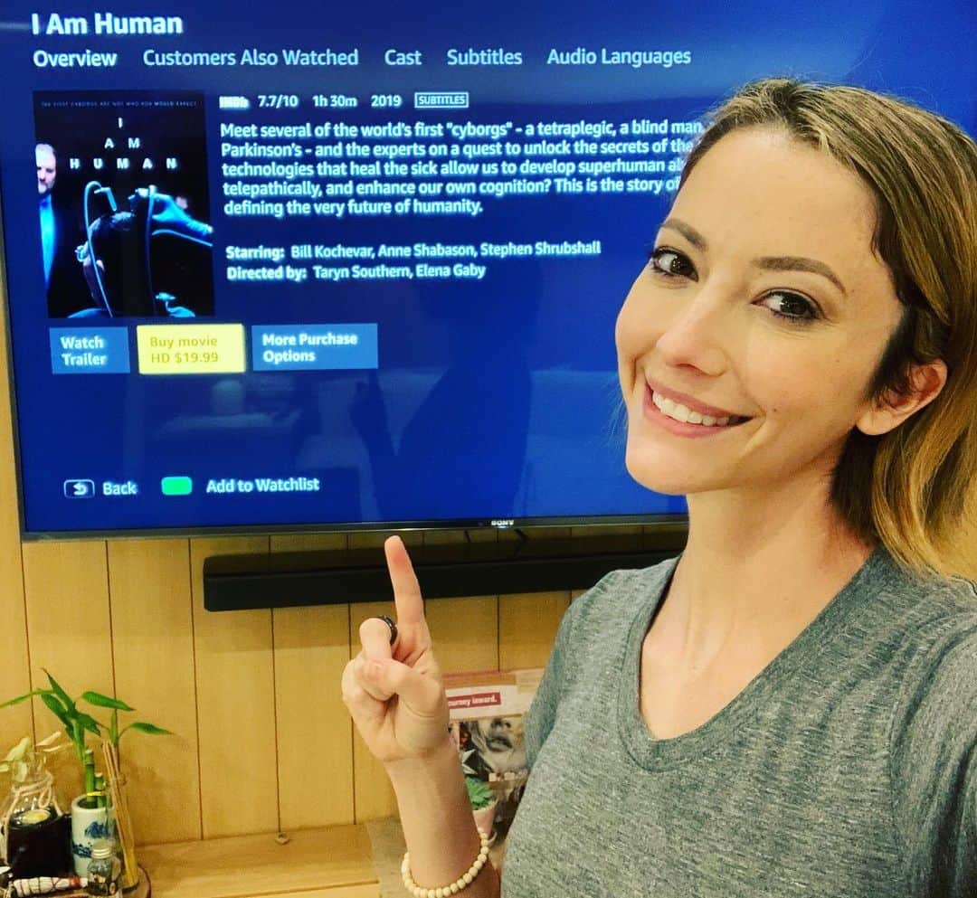 タリン・サザンさんのインスタグラム写真 - (タリン・サザンInstagram)「The real-world antidote to Black Mirror is finally in my living room! My doc film I AM HUMAN is now available on all screens (also swipe right for discount code info!) Order here: bit.ly/iahfilm  Here are some review snippets from the past year: . . "a tech doc with a refreshing focus on people…. a moving trio of narratives” - The Verge . . “scientific and humanizing…an unsettling and fascinating film about brain implant technology and the future implications of artificial intelligence. - The Sunflower . . “An unusually intelligent, wide-ranging, and balanced overview of where the research stands..... a compelling and thought-provoking experience” - The Big Think . . “A visually stunning movie…I AM HUMAN takes a deep-dive into the complex intersection of medicine and technology, it handles its subjects’ lives and relationships with great care. " - Dell Technologies Magazine . . “I Am Human…lets its audience contemplate their own curiosities. It doesn’t pretend that the path is clear, but it is moving forward.” - Slash Film Daily . . "Watching Bill, Stephen, and Anne grapple with the decision to implant chips in their brains is a far more difficult reality than anything in Black Mirror.” - Wired . . “Deeply thoughtful yet boundlessly optimistic…I AM HUMAN explores the future of brain computer interfaces to treat debilitating illnesses and strengthen qualities such as empathy and creativity” - Psychology Today . . “an important new addition pertaining to vital discussions around the delicate intersection of the brain and its actual augmentation.” - Forbes.com . .  And finally, thank you to our team and all of our partners @futurism @1091media @journeyman @codyrogo, @wyattbraunlin, @jfroome, @samanthabreee, @hashtagashbash, @pierretakal, @niharika_desai, @lukewarmpuke, @jdizzzell, @futurism, @geoffreyjamesclark, @klokus, @lucamcbaby, @karlamwilson, @a_tad, @wyss.center @blackrockmicro @journeymanpictures @andrew___francis @anarchy_post  #iamhuman #iamhumanfilm #film #documentary #neuroscience #neurotech #brain #future #futuristic #newdoc #director #producer #femalefilmmaker #womenshistorymonth」3月5日 4時26分 - tarynsouthern