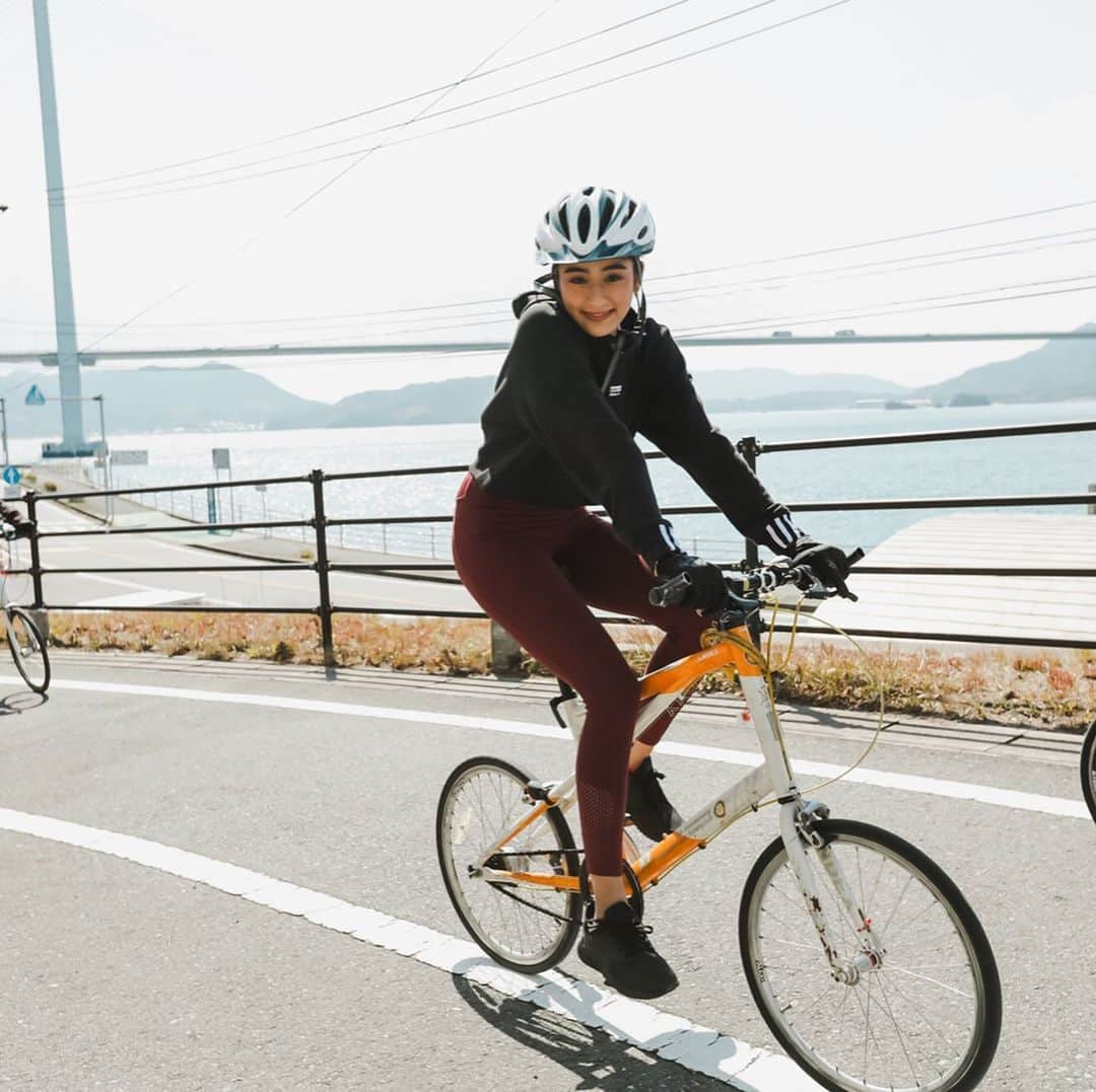 木佐貫まやさんのインスタグラム写真 - (木佐貫まやInstagram)「ひっさしぶりの自転車ちゃんとのれた〜！の図。(2枚目)  #JR西日本  #瀬戸内パレット #naturalbeautycamp #ナチュラルビューティーキャンプ」3月5日 14時58分 - maaayaofficial