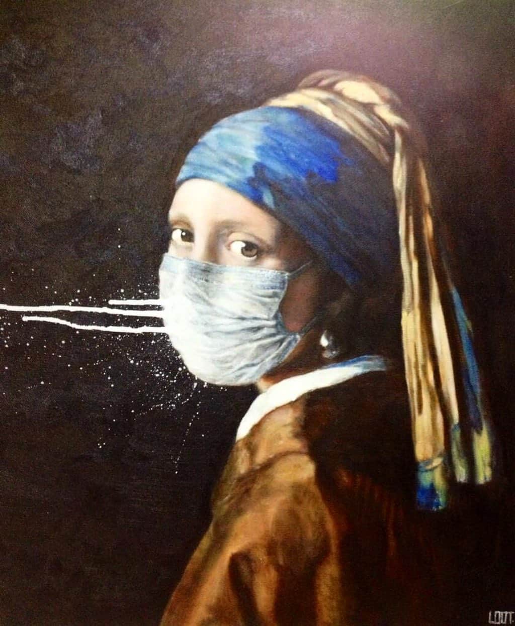 LOOTONEのインスタグラム：「LOOTONE Artwrok 2013 Oil painting 油絵具作品  Sold out  7年前に描いた油絵です。 コロナウィルスで、 まさか本当にこんな日が来るとは…。」