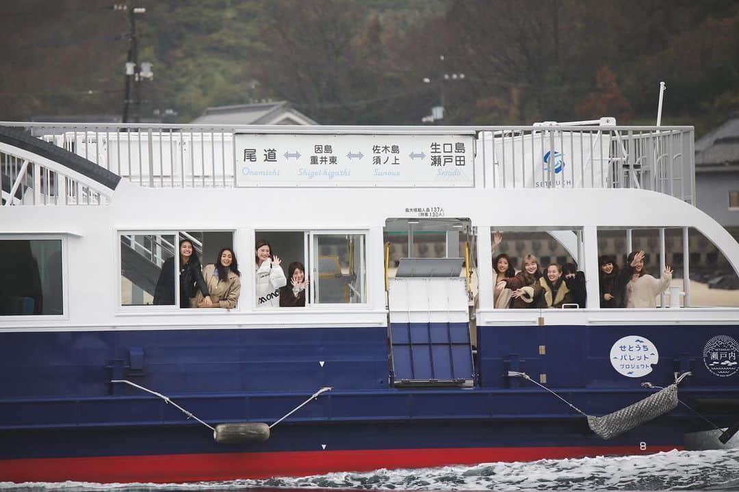 のインスタグラム：「🛳 クルーズで、まずは瀬戸内の海へ尾道から出発！🚩 #naturalbeautycamp  #ナチュラルビューティーキャンプ  #JR西日本  #せとうちパレット @naturalbeautycamp」