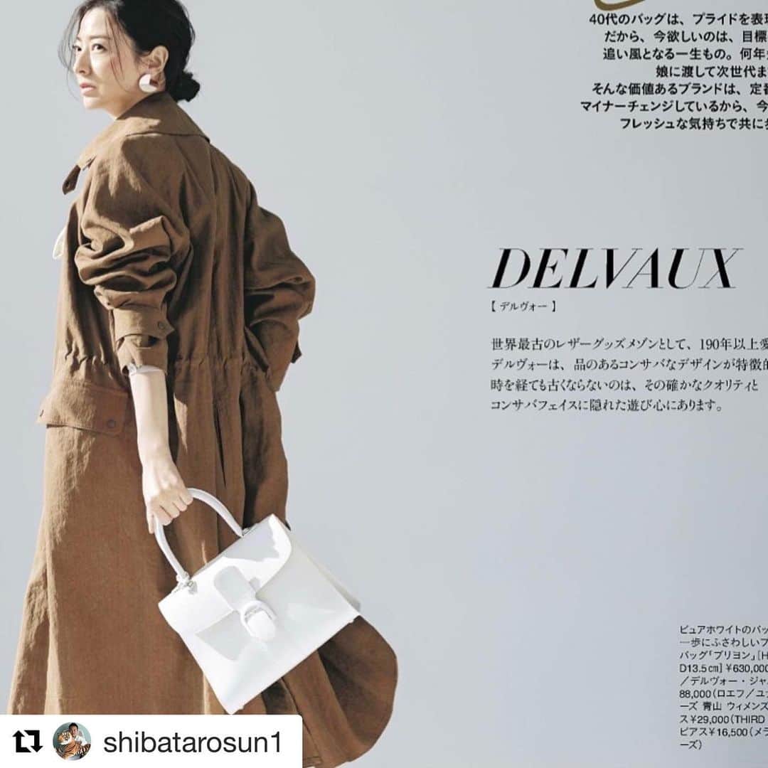 のインスタグラム：「STORY 4月号より　@story_love40  ヘアメイクの @shibatarosun1 さんとご一緒しました😉  #Repost @shibatarosun1 with @get_repost ・・・ STORY4月号　@story_love40  大人で素敵。 photo @fumikoshibata_  model @haruka__official  hair&make @pcott0911  この撮影は大人の肌にも透明感。という目標でメイクしました。 下地でしっとり感が残るくらいに整えてからysSHIBATA03(amazon)を極薄でスポンジでたたきこみました。 本当にキメが整います。 #ysshibata #pcott」