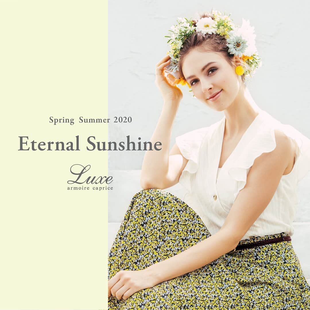 Luxe armoire capriceのインスタグラム：「2020 S/S COLLECTION💐🌼 ヨーロッパからお届けする春夏スタイルをご紹介する、2020ss webカタログを公開いたしました💐  今季のテーマは永遠の太陽を意味する“ Eternal Sunshine ”  太陽の豊かな恵み、幸せな日差しの温もり、やわらかく包み込む輝き。  まるで太陽のように周りにパワーを与えることのできるナチュラルで優しい女性像を、温かみのある華やかなファッションで表現します。 . ▶公開したばかりの2020ss webカタログは @luxe_armoirecaprice_official のリンクからご覧いただけます💐 . #luxearmoirecaprice #リュクスアーモワールカプリス #春夏 #春コーデ #spring  #summer #2020ss #新作 #newitem #webカタログ #webcatalog #カラフル #フェミニン #instafashion #model #fashion #style #セレクトショップ #インポート #上品 #可愛い #大人可愛い #おしゃれ #ファッション #コーディネート #モデル #model #海外ファッション #ヨーロッパブランド #リゾートコーデ」