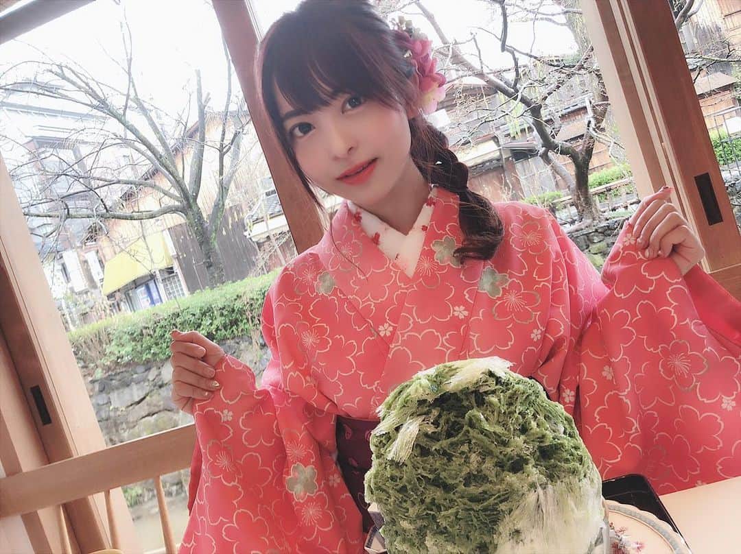 桜もこさんのインスタグラム写真 - (桜もこInstagram)「カキ氷🍧  #京都　#お茶と酒たすき」3月5日 12時30分 - mokochan319