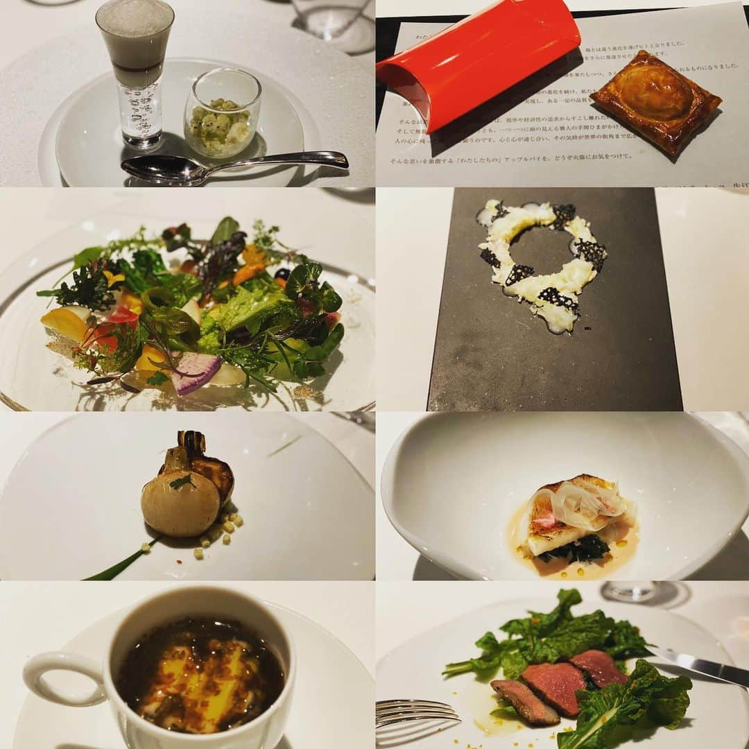 伊達公子さんのインスタグラム写真 - (伊達公子Instagram)「昨夜はお友達6人でフレンチディナー🍽@レフェルヴェソンス 最後まで重くなく、食材の拘りを存分に感じるお料理。野菜だけでもなんと43種類だったかな⁈ あおりいか、蕪のお料理、猪、どれも美味しかったなぁ！ 1日経っても強い印象が残るお料理ってすごい。 最後のお薄でか、楽しすぎたからか、珍しく寝付きが悪かった！ #伊達公子 #kimikodate #tennis #tennisplayer #テニス #テニスプレーヤー #テニスプレイヤー #instatennis #instasports #instagourmet #instarestaurant #レフェルヴェソンス #leffervescence #フレンチレストラン #frenchrestaurant」3月5日 20時09分 - kimiko.date