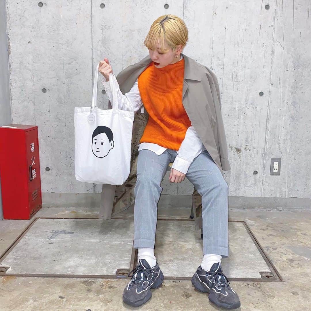 のインスタグラム：「＊ブランドはwearにて こんばんは . #ootd#fashion#メンズライク#古着好きな人と繋がりたい#古着#古着コーデ#おしゃれさんと繋がりたい#フリクロ#フルジョ#コーデ#コーディネート#instagood#outfit#instalike#coordinate#mensfashion#used#noritake#uniqlo#stevenalan#yeezy500」