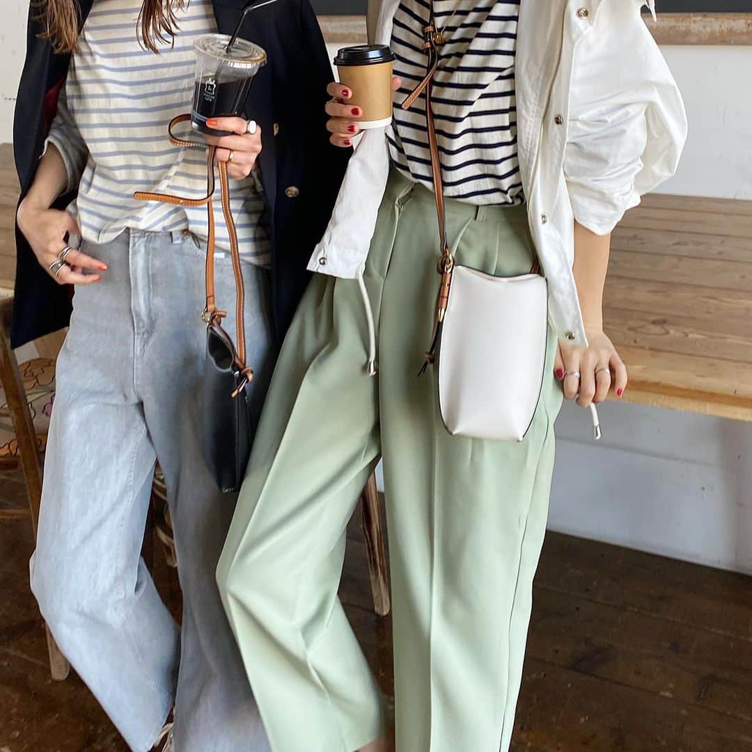 のインスタグラム：「何枚あっても﻿ 欲しくなるボーダー♡﻿ ﻿ 色もサイズ感もいい感じやし﻿ お値段も嬉しい♡﻿ ﻿ 明日のライブでも着回したいと思います♡﻿ ﻿ all @donobanweb」