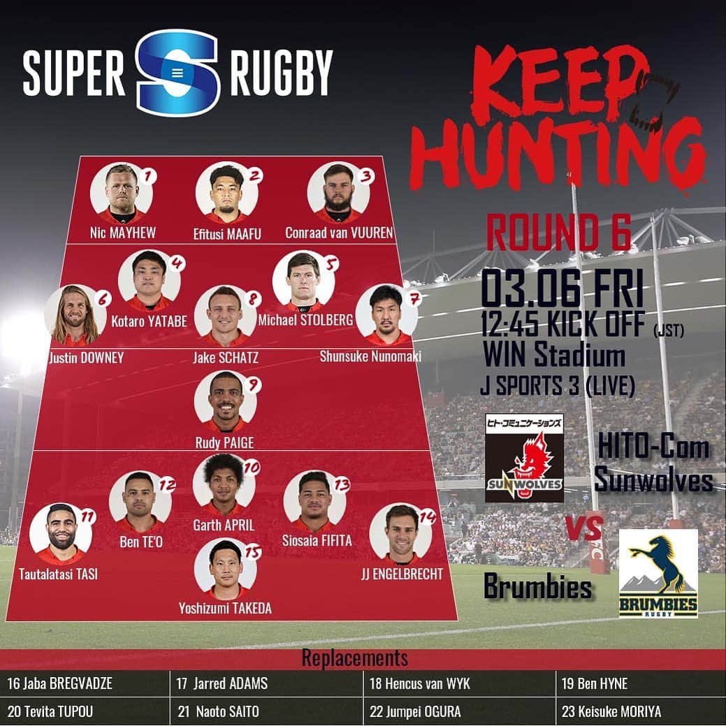 谷田部洸太郎のインスタグラム：「2020.3.6 三菱地所スーパーラグビー2020 ROUND 6 vs Brumbies 応援宜しくお願いします！ #KEEPHUNTING  #HUNGRYWOLF Do or Do not #押忍だなぁ #⚔️🤝🐺 #sydney #coogee #Wollongong 試合ができることに感謝🙏 行きましょー👍」