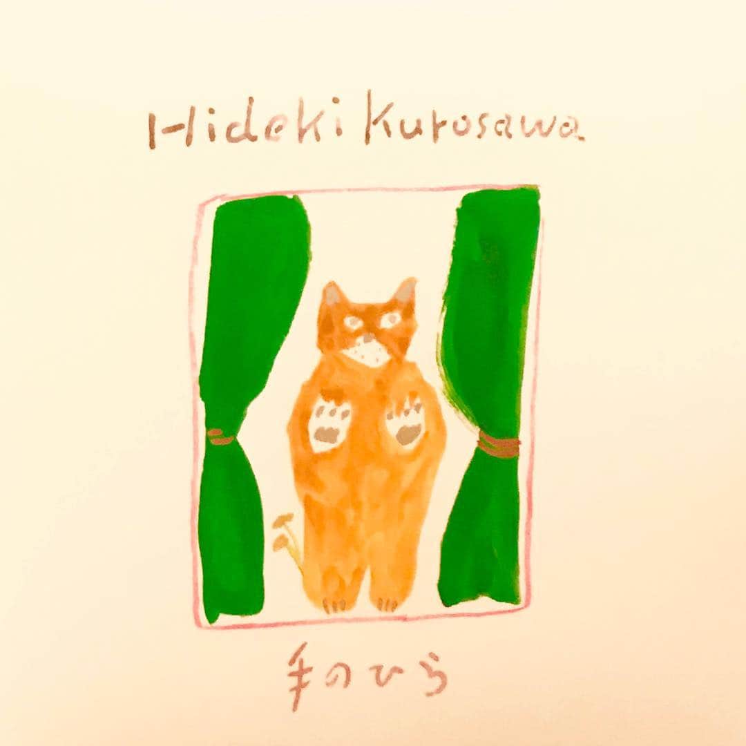 黒沢秀樹さんのインスタグラム写真 - (黒沢秀樹Instagram)「新曲のCDが届いてうれしい。ジャケットはおおくぼひでたかさんの作品です。ライブ会場のみの販売ですが、やっぱり手に取れるジャケットが好きです。 #illustration  #cat」3月5日 22時29分 - hidekikurosawa828