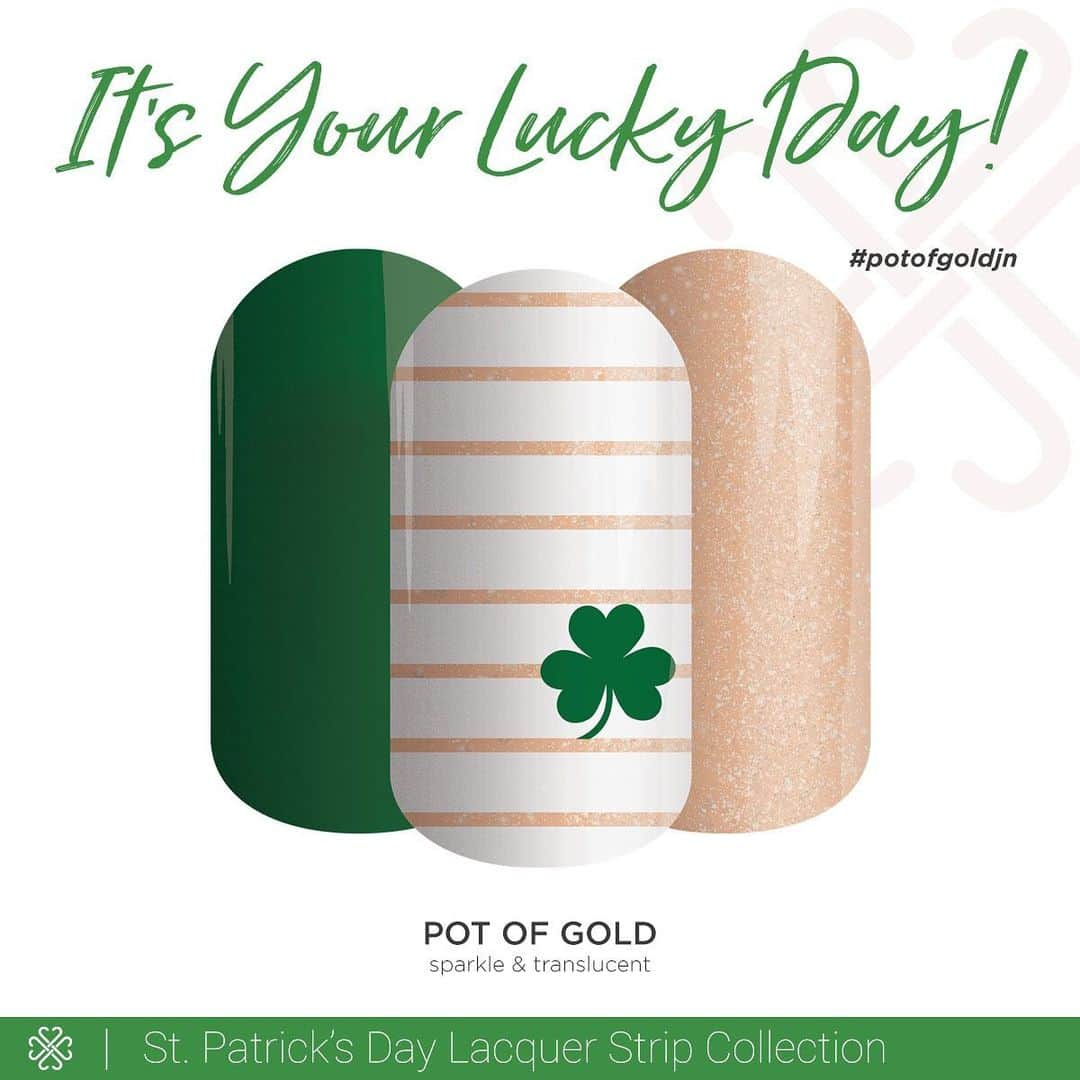 Jamberryさんのインスタグラム写真 - (JamberryInstagram)「With a mani like this, you’ll have the most “sham-rockin” mani this St. Patrick’s Day! 🍀 Swipe to see all of our “lucky” designs to get you ready for a pinch-proof holiday! || Featured: #potofgoldjn . . #jamberry #jamberrynails #jamberrylacquerstrips」3月6日 2時59分 - jamberry