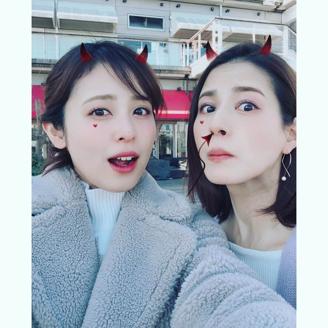 永島優美さんのインスタグラム写真 - (永島優美Instagram)「* 久慈ちゃんと時間が合って 久しぶりに2人で帰れました♪ * ただ、久慈デビルのしっぽがーー😂🤦🏻‍♀️ ベストポジション。（笑）  楽しい帰り道でした♡」3月6日 17時02分 - yuumi_nagashima