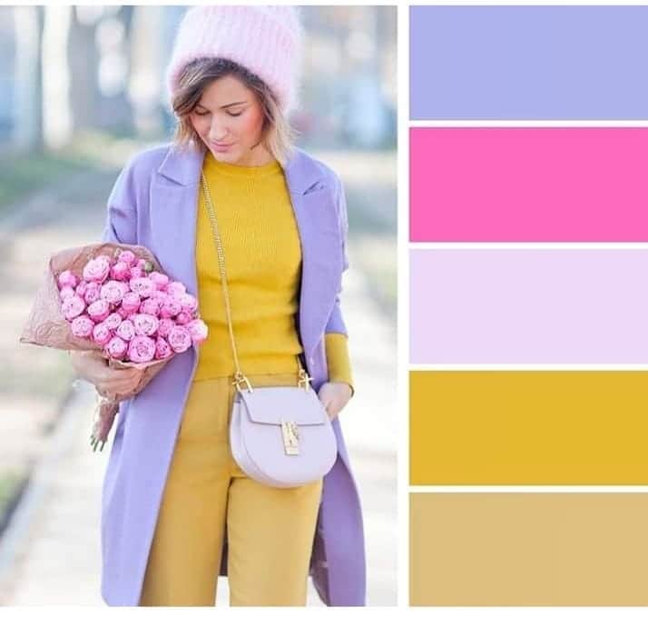 Irisのインスタグラム：「⠀ 🎨 Part 2. What colors work well together? ⠀ Catch some colors combinations for Spring ⏩ ⠀ ⒾⓇⒾⓈ #iris #style #fashion #beauty #instagood #love #inspiration #happy #cute #photooftheday #like4like #picoftheday #followme #me #follow #art #instadaily #friends #repost #fun #smile #sewing #handmade #mypieces #fitting #mood #doit  Source ТакПросто」