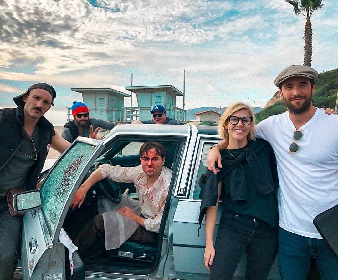 ジョシュ・ボウマンのインスタグラム：「The real shoot. #thenightpassenger I have been pretty emotional all day watching this all happen. I’m so proud of this hardworking team. What an honor and what a first day. #producer #filmmaking #joshbowman #danielkatz #richardshort #mattrussell #johnnyhaddad • Repost from @kellypendygraft」