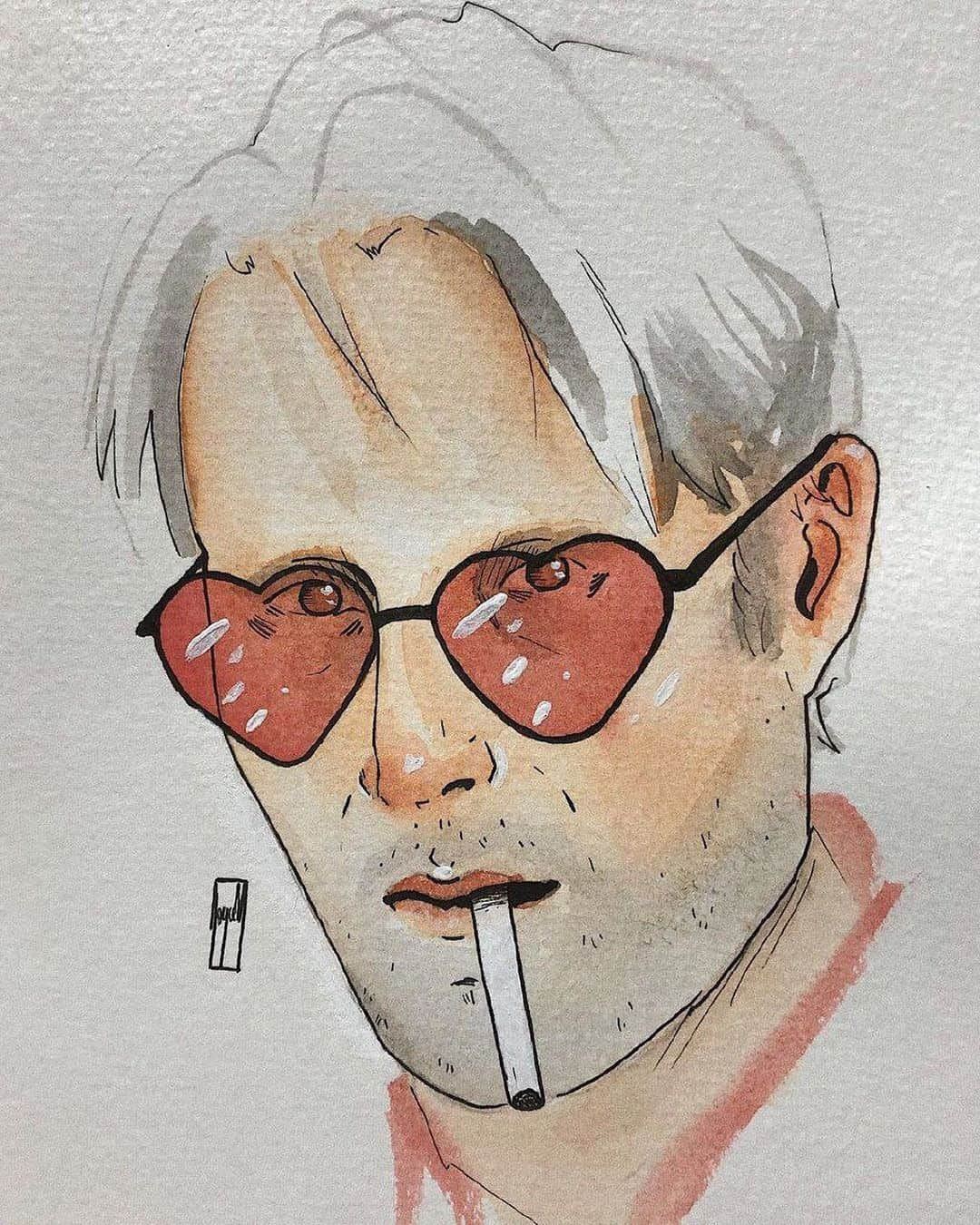 マッツ・ミケルセンさんのインスタグラム写真 - (マッツ・ミケルセンInstagram)「✒️ #FanArtFriday: Watercolour and pen sketch by @joycetmart. ♥️♥️😎 - #MadsFriday #TeamMads #TheOfficialMads」3月7日 0時52分 - theofficialmads