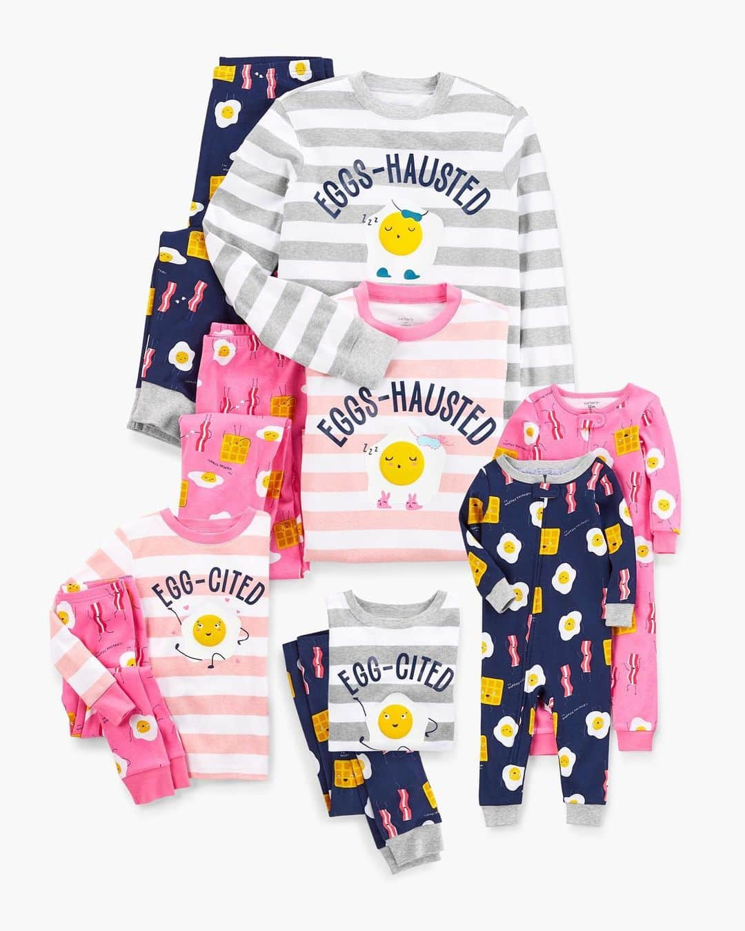 カーターズさんのインスタグラム写真 - (カーターズInstagram)「Eggscellent family jammies for catching up on zzz's... 🥚🥓😴 #daylightsavings #familypjs #lovecarters」3月7日 2時32分 - carters