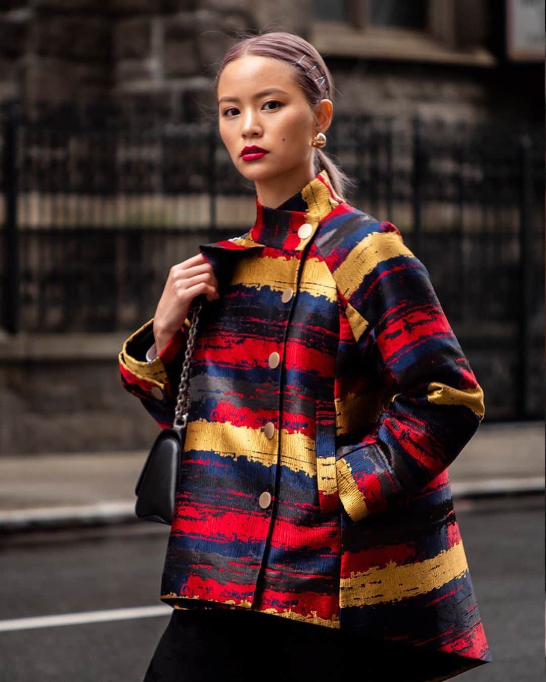 Yukiさんのインスタグラム写真 - (YukiInstagram)「I usually don’t wear bold colors but there was something special about this piece... 💋Jacket by @threefloor #threefloorlondon #newyork #fashionmonth」3月7日 2時58分 - yukibomb