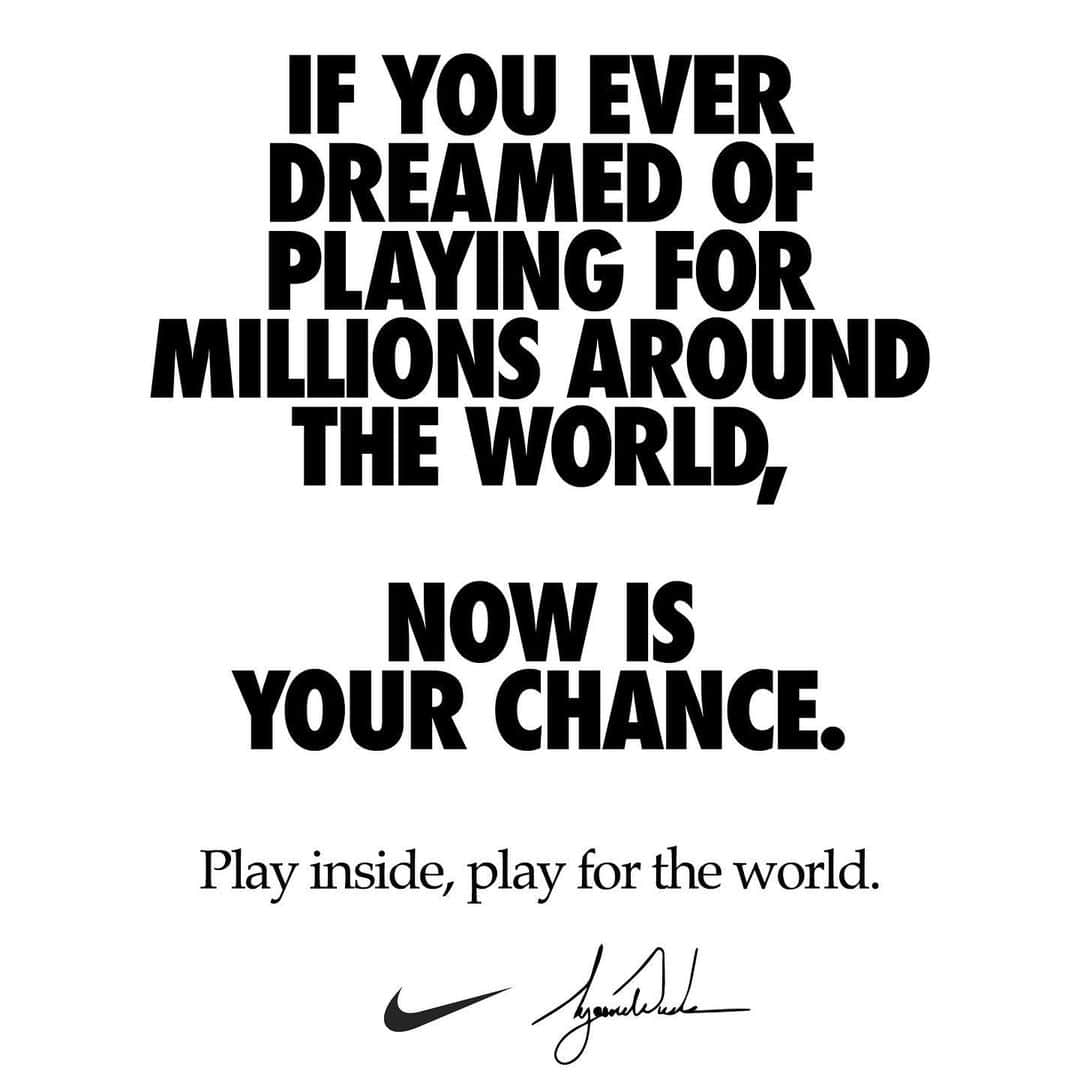 タイガー・ウッズのインスタグラム：「Now, more than ever, we are one team. #playinside #playfortheworld」