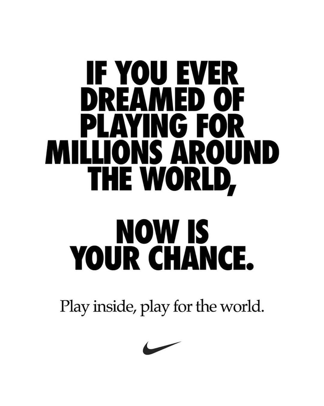 アンドレ・ホフマンのインスタグラム：「Wir sind ein Team - mehr als jemals zuvor! 🌍❤️#playinside #playfortheworld #justdoit #nike #nikefootball #stayhome #ad」