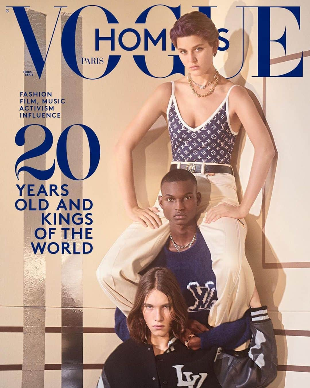 Vogue Parisさんのインスタグラム写真 - (Vogue ParisInstagram)「The new @VogueHommes issue is out! Stay home and get it delivered to you from our digital newsagent, wherever you are in the world.  The new issue of Vogue Hommes is a celebration of youth and its potency; the power to seduce, the power to create, the power to fascinate, the power of conviction, the power of rebellion and the enviable power to turn the tables and change the world.  Youth has dazzled us since the dawn of time, but over and above this, it’s now a major source of cultural, political and ecological influence. Young people are acutely conscious of the battles to be fought, have mastered social networks like no-one else and to a much greater degree than adults, have the measure of the existential and metaphysical challenge that we face. As the new issue goes to press, several countries have ground to a halt, hit by an epidemic that overturns everything in its path. Directives are strict, public-spirit, responsibility and universal solidarity are the order of the day. In this climate of chaos, uncertainty and incomprehension, what if young people were, once again, the ones to teach the world a lesson? Find @JackPierson9, @WillyVanderperre, @LeilaSlimanette, @BillieEilish, @ShawnMendes, @LilNasX, @ParkerVanNoord, @Delfin and @_TheoSion inside. .  @ParkerVanNoord wears a @Dsquared2 tank top, jewelry from Dary’s and @Harpoparis, photographed by @JackPierson9 and styled by Anastasia Barbieri. . @VivienneRohner, @Lawrenceofficiall & @Joseph.lx wear @LouisVuitton photographed by @caspersejersenstudio and styled by Anastasia Barbieri. . @daan.de.maan wears @ysl by @anthonyvaccarello photographed by @willyvanderperre and styled by Olivier Rizzo.」3月21日 17時44分 - voguefrance