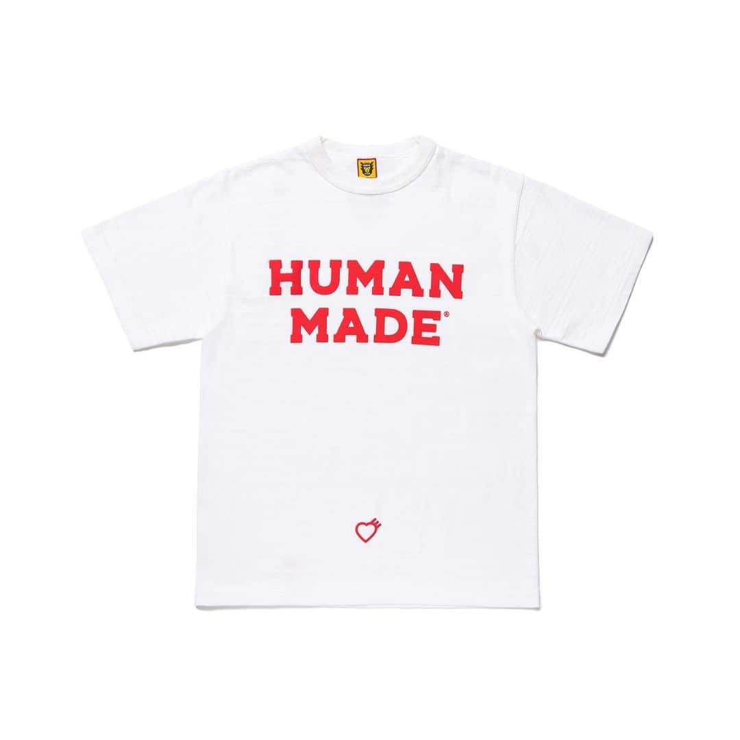 HUMAN MADEさんのインスタグラム写真 - (HUMAN MADEInstagram)「"NEW T SHIRTS" now available in store and online. www.humanmade.jp﻿  ムラスラブ糸を使用した丸胴ボディの定番Tシャツです。フロントにオリジナルグラフィックのフロッキープリントを施しました。 Our classic round body 100% cotton T-shirt with original flocked print.」3月21日 20時19分 - humanmade