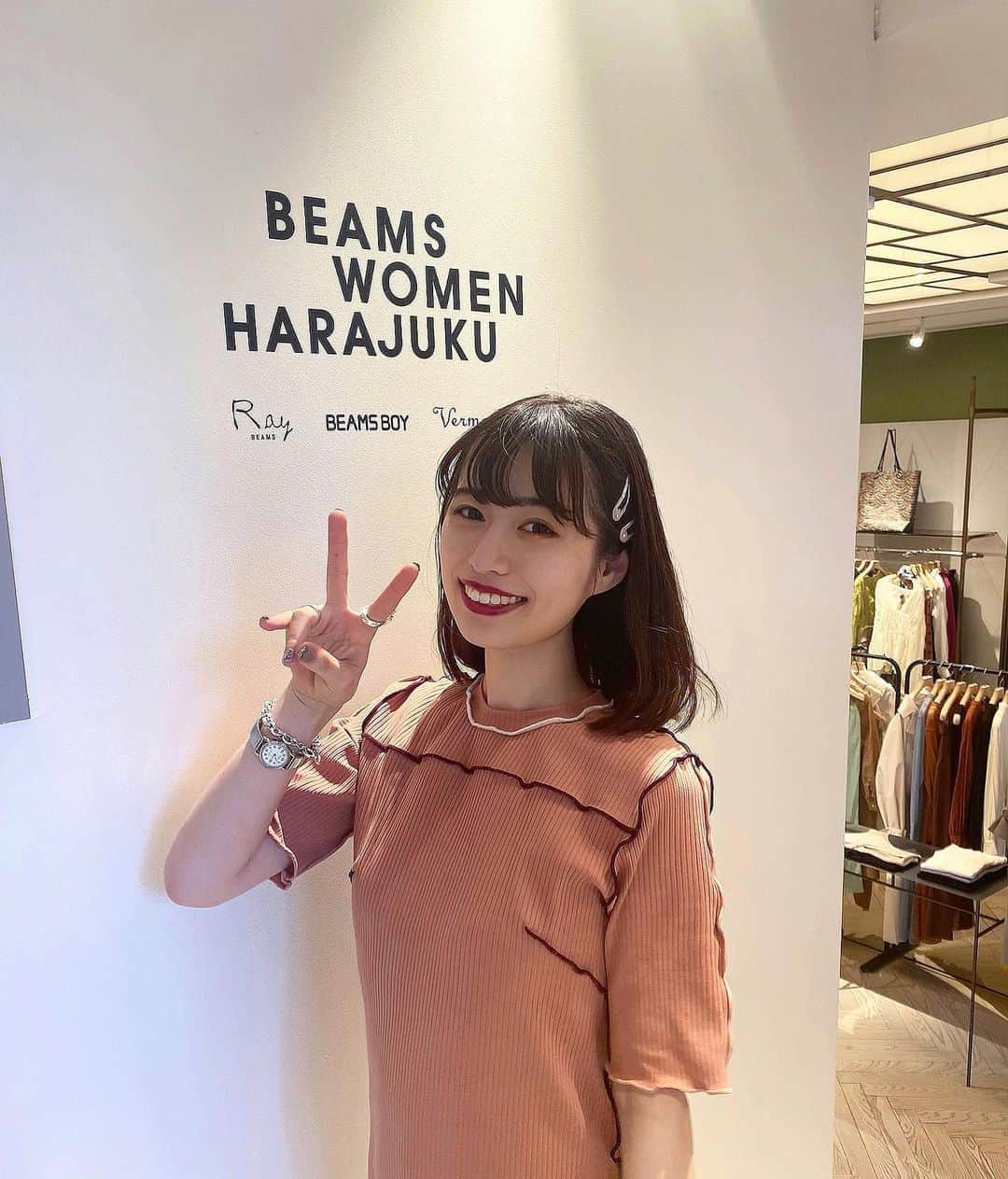 菅野梓のインスタグラム：「.﻿ 3/16から新体制💐﻿ 2年目も @beams_women_harajuku でお待ちしております🥺﻿ 今期も素敵な人と服に沢山出会えますように！﻿ .﻿ #beams #nomatd」