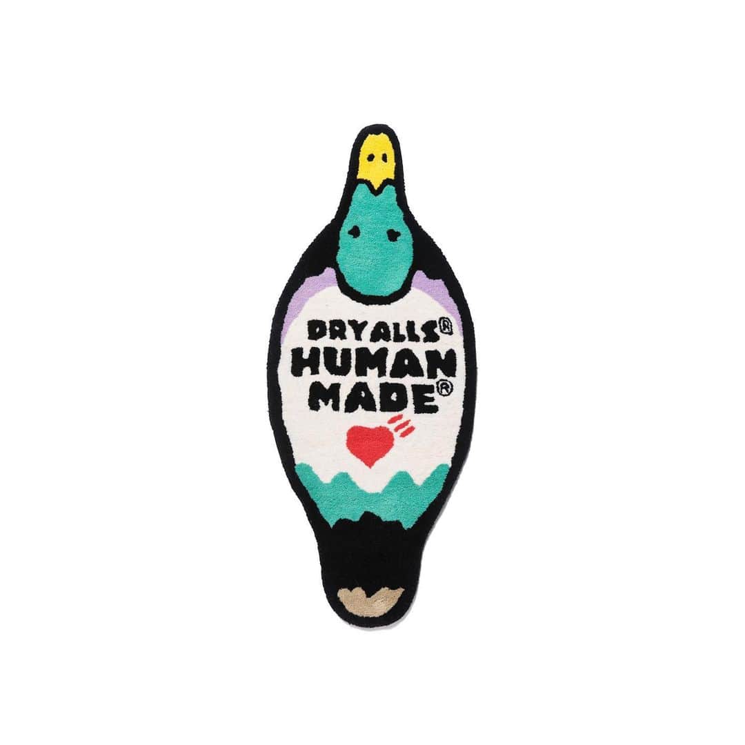 HUMAN MADEさんのインスタグラム写真 - (HUMAN MADEInstagram)「"DUCK RUG" now available in store and online. www.humanmade.  鴨をモチーフにしたラグマットです。インド製。色鮮やかな配色が特徴です。 Medium size Indian made rug with duck motif.」3月7日 11時03分 - humanmade