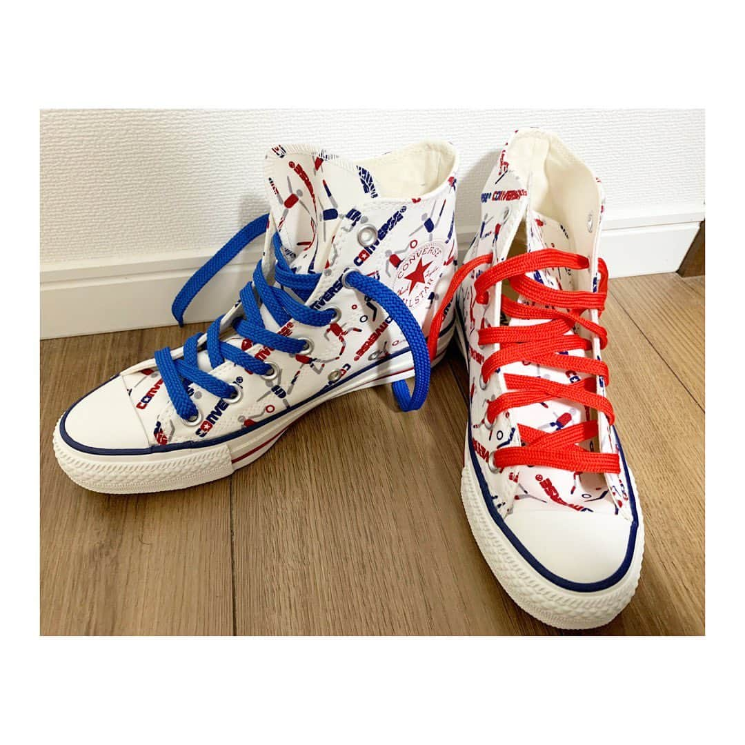 杜野まこさんのインスタグラム写真 - (杜野まこInstagram)「#converse #sports  #スニーカー #スポーツ #可愛い #オリンピックイヤー #ピッタリ ＊ 早く現地に、球場に行きたいな♪ プレゼントありがとう‼️🤗✨」3月7日 17時11分 - makomorino