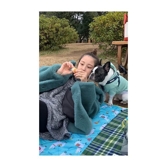 田中美保さんのインスタグラム写真 - (田中美保Instagram)「友達家族とピクニック…🍙 予防と対策は出来る限りしっかりと…しつつ…公園へ…🚶‍♀️ お砂場着なるものを購入して 初のお外遊び❣️ 一丁前にNIKE のシューズを履いて…歩く🚶‍♀️…ではなくハイハイw  ここ最近はずっとお家🏠だったので🐕も👶も解き放たれて楽しそうでした🙌  おかげで🐕も👶も今はもうグッスリ夢の中🌙  #たまにはね #nike  #ピクニック #お外遊び #お砂場着 #flenchbulldog #フレブル #愛犬」3月7日 20時58分 - miho12tanaka