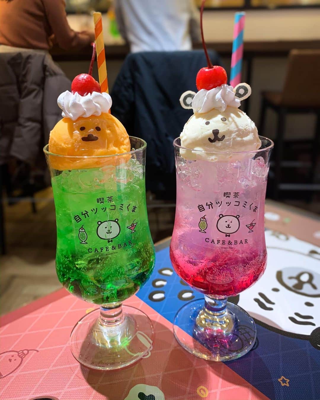 ももかわのインスタグラム：「自分ツッコミくまカフェ行ってきました もぐらコロッケ推しです  #自分つっこみくま #自分つっこみくまカフェ #池袋parco」