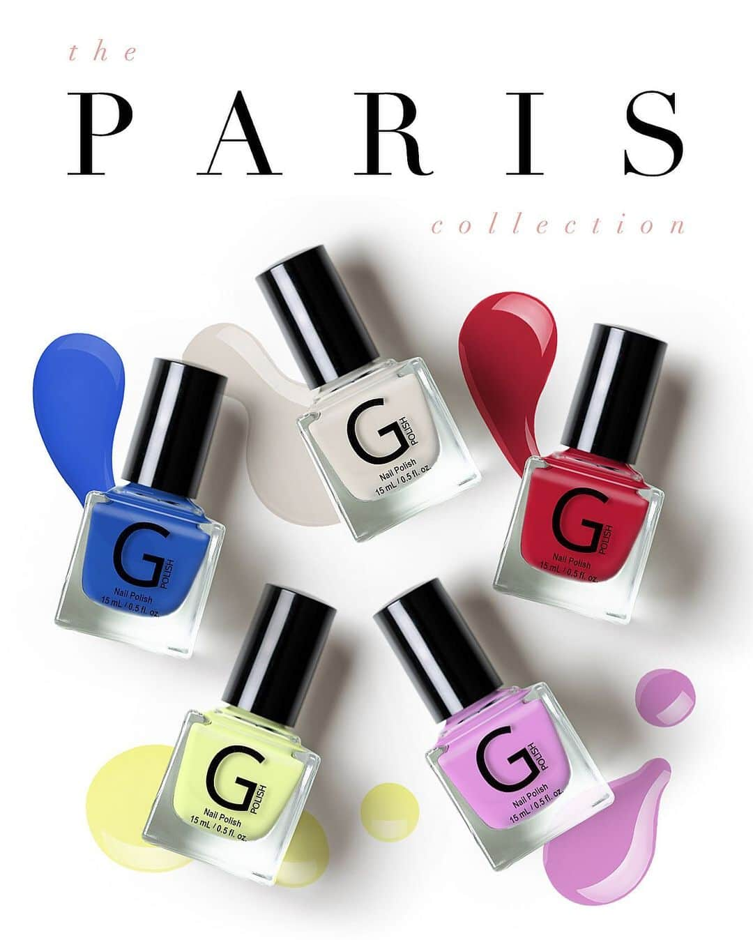 G・ハネリウスさんのインスタグラム写真 - (G・ハネリウスInstagram)「Our new @gpolishofficial collection: ✨THE PARIS COLLECTION✨the colors are classic, fun, and perfect for spring 🌷Meet: Crème, Macaron, Breton Stripes, Lemon Tart, and Rouge. Shop your spring nail essentials in my link in bio (www.gnailpolish.com) 🤍」3月8日 3時43分 - ghannelius