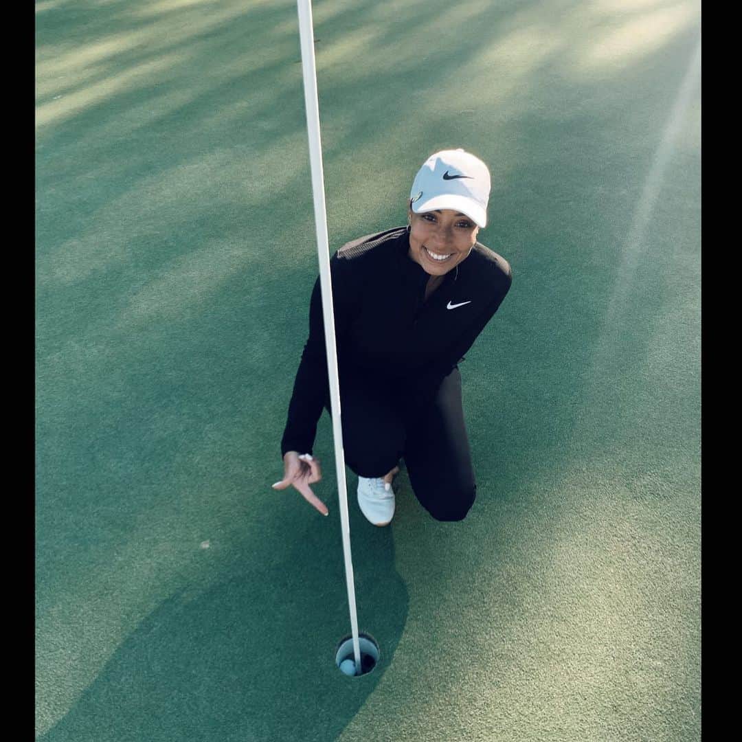 のインスタグラム：「10th hole in one!!! Double digits!! 203yd 5 iron (downwind 😂) at the Country Club of Winter Haven! 🍾🍾🍾」