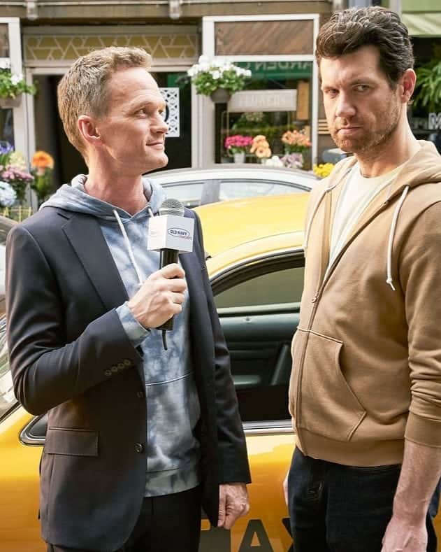 ニール・パトリック・ハリスのインスタグラム：「"You stole my bit Neil" 😂😄 Loving new Old Navy commercial! This is a still from it. #neilpatrickharris #nph #billyeichner #handsome #commerical #funny #lol ##lovethem #awesome #legendary @nph 🤍🤍」
