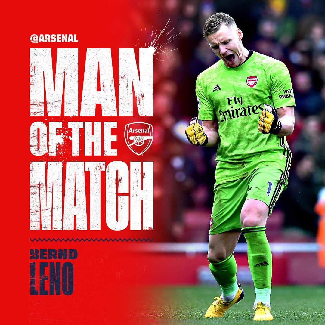 アーセナルFCさんのインスタグラム写真 - (アーセナルFCInstagram)「You voted @berndleno1 as your Man of the Match 👏」3月8日 16時15分 - arsenal