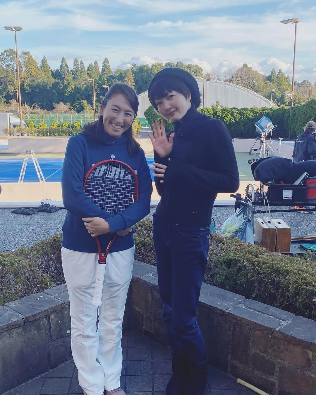 野本かりあのインスタグラム：「先日、憧れの杉山愛さんと お仕事ご一緒させて頂きました❣️ とても優しい笑顔が忘れられません✨」
