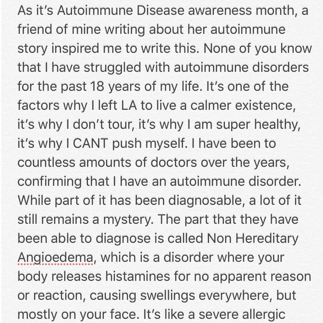 イーライ・リエブのインスタグラム：「Something I’ve never revealed. Read if you like, swipe for pictures  #autoimmuneawareness」