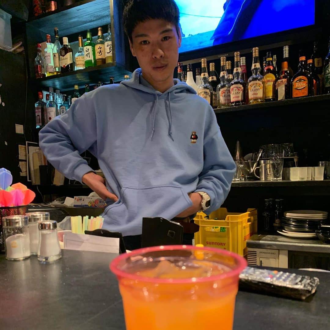 浜田のインスタグラム：「一言も発しないから一口も飲まなかったぜ。」