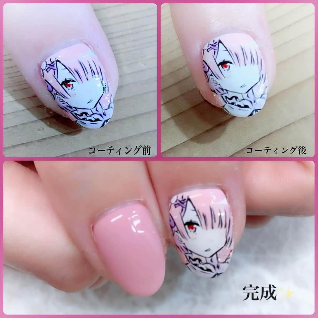 若月雅さんのインスタグラム写真 若月雅instagram 初痛ネイル ラムちゃんの仕上がり半端ない 笑 可愛く描いて下さって ありがとうございました 痛ネイル 元町 アニメ リゼロから始める異世界生活 ラム Nails Itanail 3月9日 13時25分