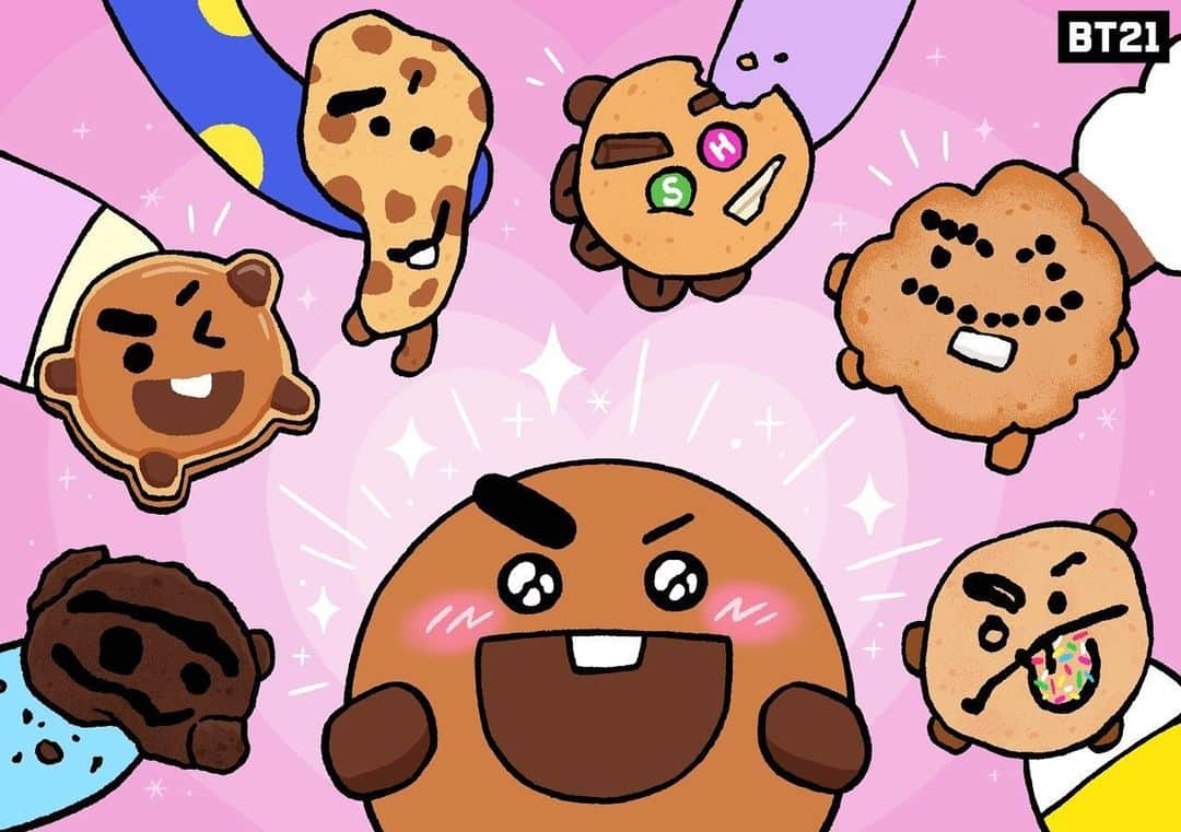 BT21 Stars of tomorrow, UNIVERSTAR!さんのインスタグラム写真 - (BT21 Stars of tomorrow, UNIVERSTAR!Instagram)「Look what we've baked for you SHOOKY! 💝  #FriendChip #Goals #Just #for #SHOOKY #BT21」3月9日 9時00分 - bt21_official