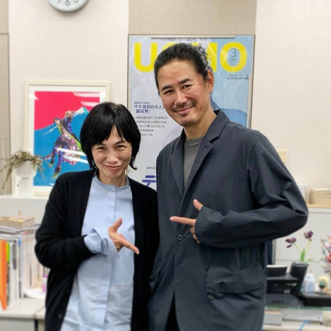 鈴木一真さんのインスタグラム写真 - (鈴木一真Instagram)「I went to say hi to someone who's been an excellent friend for over 30 years. She is the leader in the publishing industry in Japan. We've been family friends over the years‼︎ #MensNonNo #UOMO #ShueiSha #AsakoHidaka #PPAP #KazumaSuzuki」3月9日 9時56分 - _kazumasuzuki_