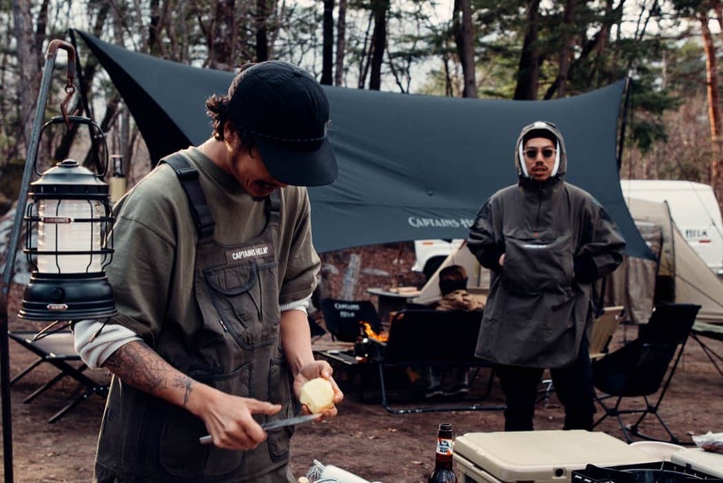 のインスタグラム：「Camping🏕 Thank You @captain_shohey fam @kkkooouu fam @chibafornia76 fam @junwelt ※注:俺だけ何の仕事もしてない。。。汗 . @captainshelm_tokyo @orange_outdoor_shop」