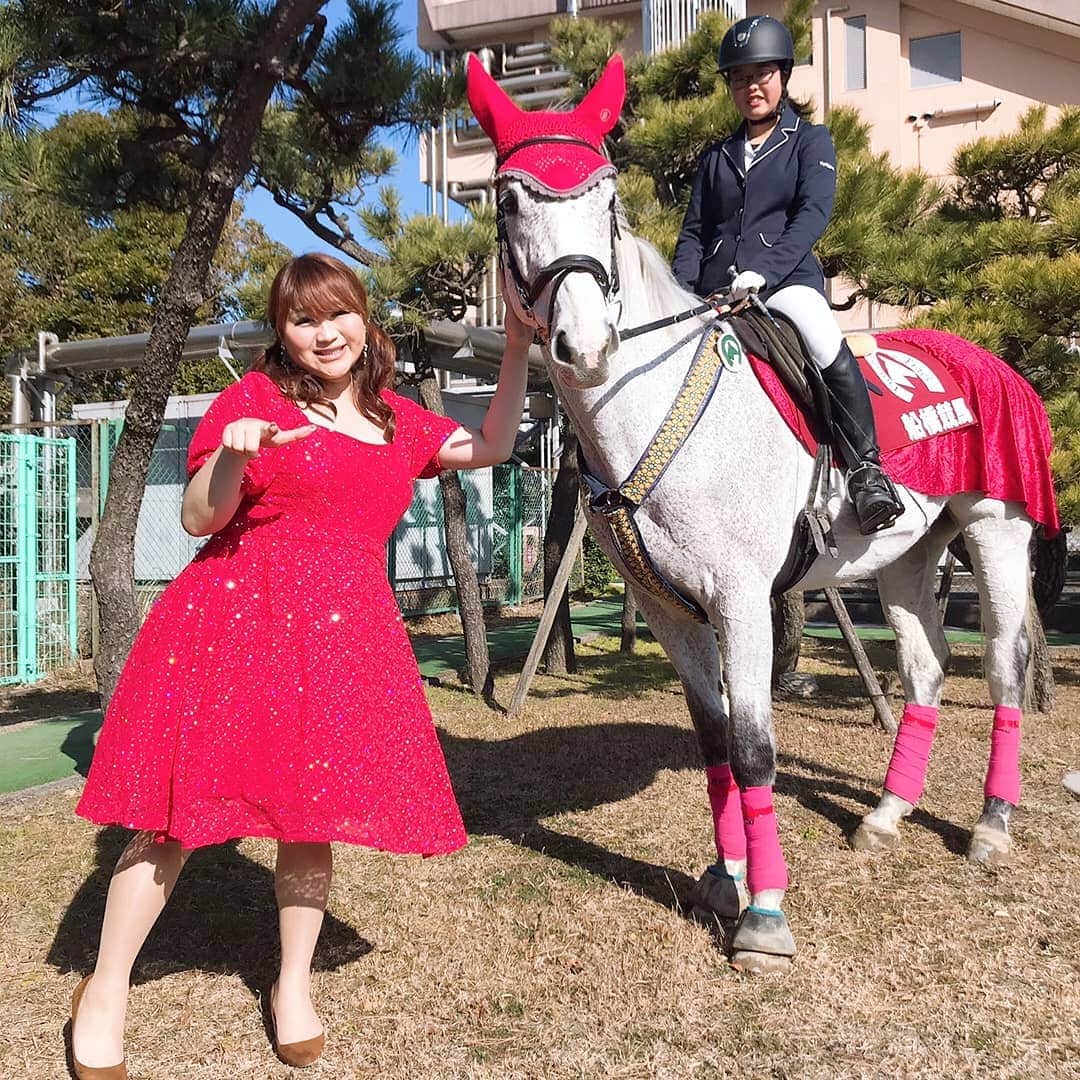 のインスタグラム：「白馬に乗った‥  #王子様 #ではなく #お姫様でしティン😁  #お馬さん #とってもカッコよくて #まつげカワイイの  #千葉 #船橋  #最近よく #動物といる  #幸せ♡」