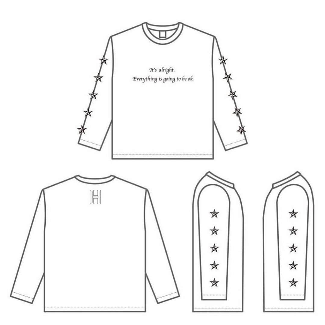 Miki Hirookaさんのインスタグラム写真 - (Miki HirookaInstagram)「なんと！！ HOSSYさんが、ついにオリジナルTシャツ作ったらしいです！！！！！ @hossy1215  これ着たらダンス上手くなるかも！！笑  皆さん是非チェックしてね☆ ↓↓ ↓↓ ↓↓ ↓↓ . ご報告❗️❗️❗️ . @tadashi1984 のDROP HYPE制作に続き、HOSSYオリジナルＴシャツとロンＴを限定販売させて頂く事になりましたー🎉🎉🎉 . . 色々な方からの要望と自分のオリジナルも欲しかった事もあり、作らせて頂いた次第です🙇‍♂️ . . Ｔシャツ・ロンＴともに自分の名前でもある星マーク⭐️を入れ、 何度も励まされとても大好きな言葉… 『It’s alright. Everything is going to be ok.』 (大丈夫きっと全てはうまくいく) の一文を入れ、裏面のネック部分には自分のイニシャル『H』を入れたデザインにしました✨ . . シンプルだけど、メッセージ性も込めたデザインにしたので、普段着でも寝巻きでも、そしてワークショップなどで着てもらえたら嬉しいです✌️ . . 今回はＴシャツは受注生産にはなりますが、ロンＴに関してはボディーの枚数に限りがある為、一定枚数の限定販売とさせて頂きます❗️ . . 以降再販の予定は今のところ…ございませんので早めのご予約お待ちしてます🙇‍♂️ ﻿. . . 📝お申し込みはInstagramのプロフィールURL、 👉drophype.thebase.in/👈 DROPHYPEのページよりご購入頂けます❗️❗️❗️❗️ . . ⚠️３月29日(日)締め切り☑️﻿ ※発送は４月20日(月)から順次開始させて頂きます。 . 【注意事項】 . ※ご予約は全てURLからのみで、DMからのお問い合わせには対応致しかねます。 . ※お振込み後のキャンセル・返品・返金は致しかねます。」3月9日 19時34分 - miki_hirooka