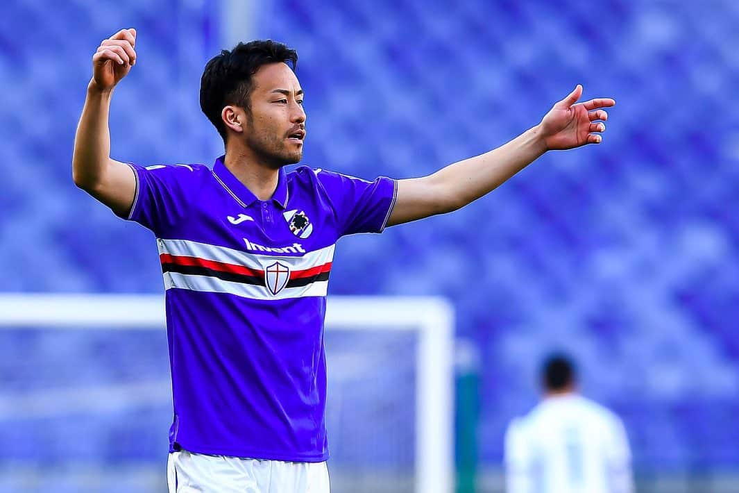 のインスタグラム：「Buon inizio della mia serie A!! Eventually made my serieA debut!!! Thank you all!🔵⚪️🔴⚫️⚪️🔵遂にセリエAデビューすることが出来ました！久しぶりの試合、無観客というイレギュラーはあったものの勝ち点3取れて嬉しいです！Grazie tutti! #debut #serieA #cianincianin」